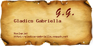Gladics Gabriella névjegykártya